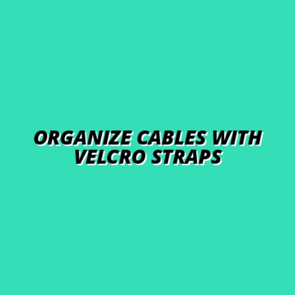 how to use Velcro straps for cable organization